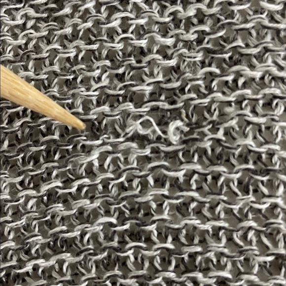 Eileen Fisher Linen Multi-Tonal Mesh Open Cardigan Small Gray Shawl Collar - Picture 3 of 9